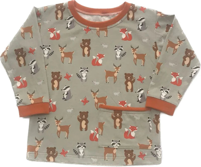 Kinder Shirt Wald Tiere